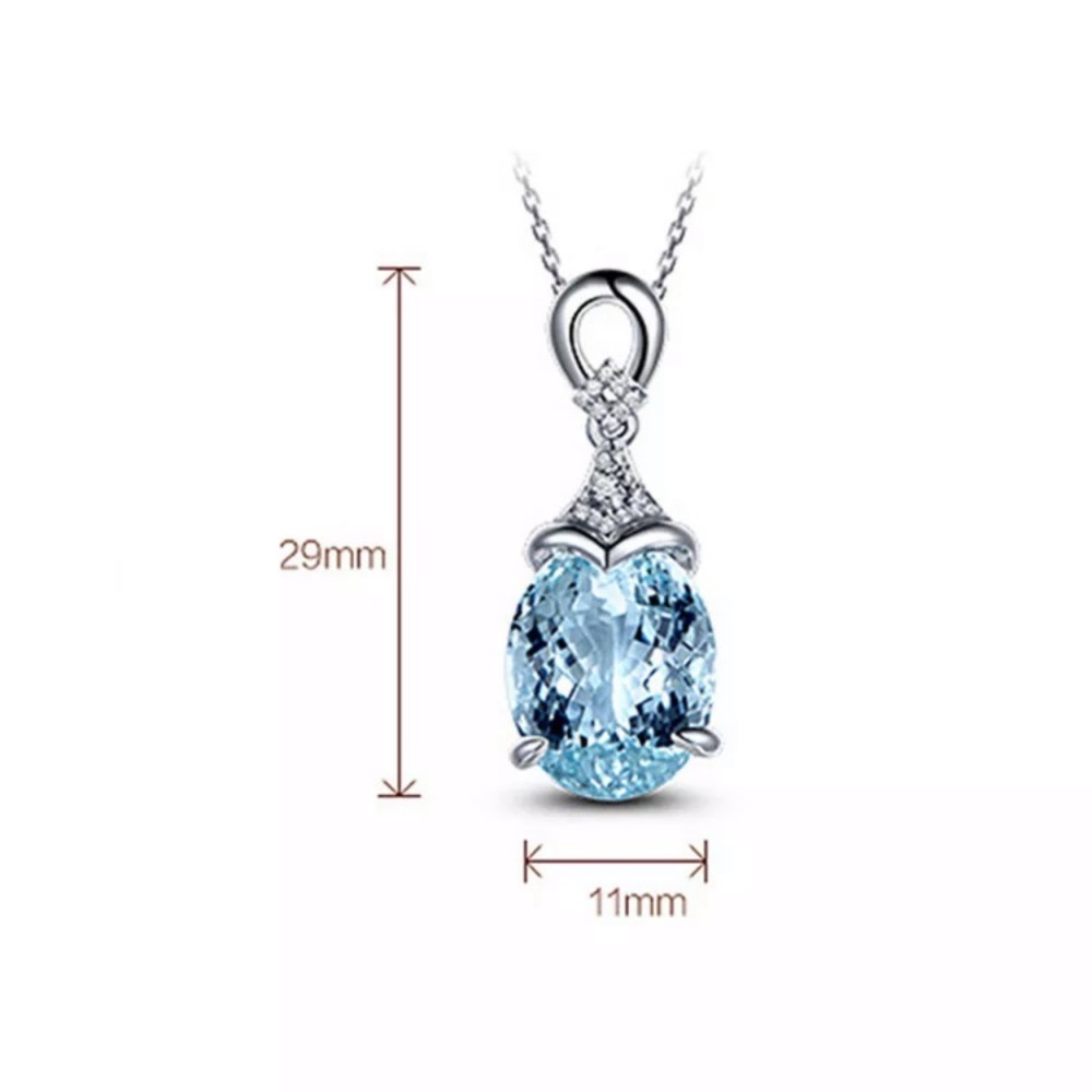 Natural Aquamarine Gemstone & Pendant Necklaces - Picture 5 of 6